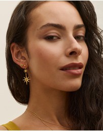 Ottoman Hands - Green Onyx Star Stud Earrings