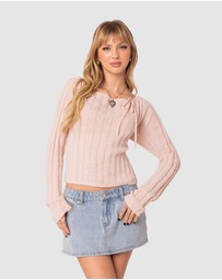 EDIKTED - Emmy Open Back Knit Top