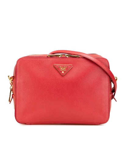 Pre-Loved by Azura Reborn - Pre-Loved prada Saffiano Leather Crossbody Bag with Adjustable Strap and Zip Closure