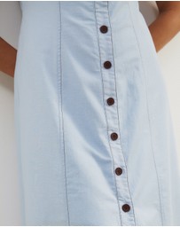 Atmos&Here - Cara Contrast Bind Midi Dress