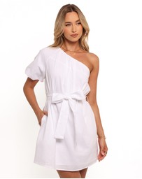 Petal & Pup - Dylan One Shoulder Mini Dress - White