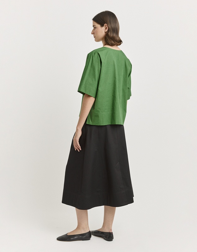 Toorallie - Poplin Split Neck Top