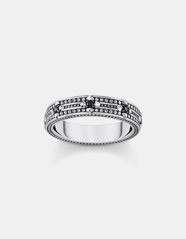 THOMAS SABO - Band ring with black zirconia