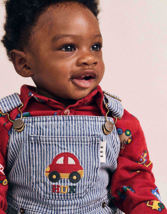 Huxbaby - Car Denim Stripe Overalls - Babies-Kids