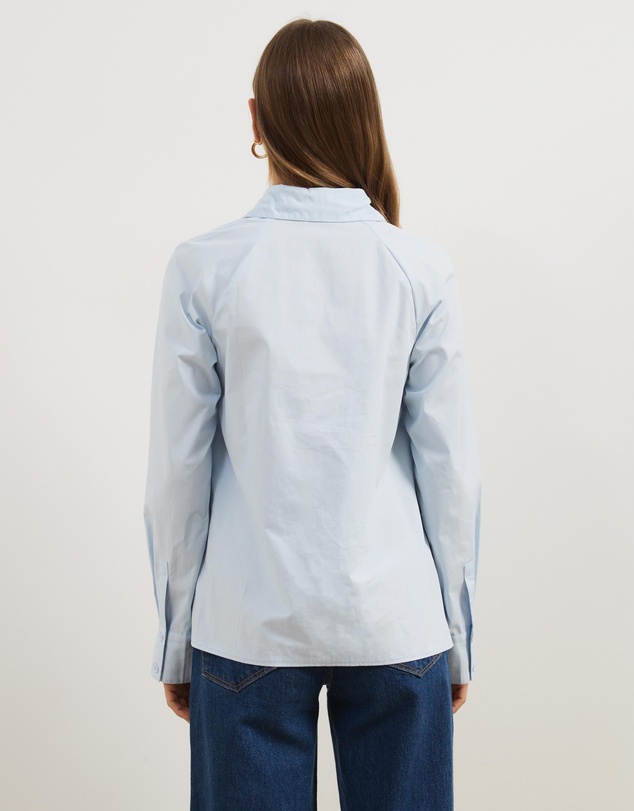 Atmos&Here - Bella Concealed Placket Cotton Shirt