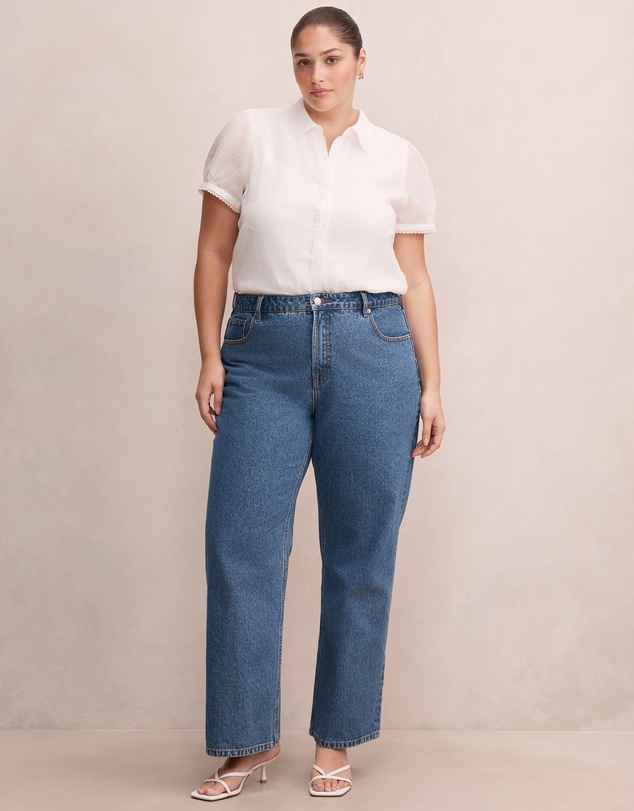 Forever New Curve - Posie Curve Lace Detail Blouse