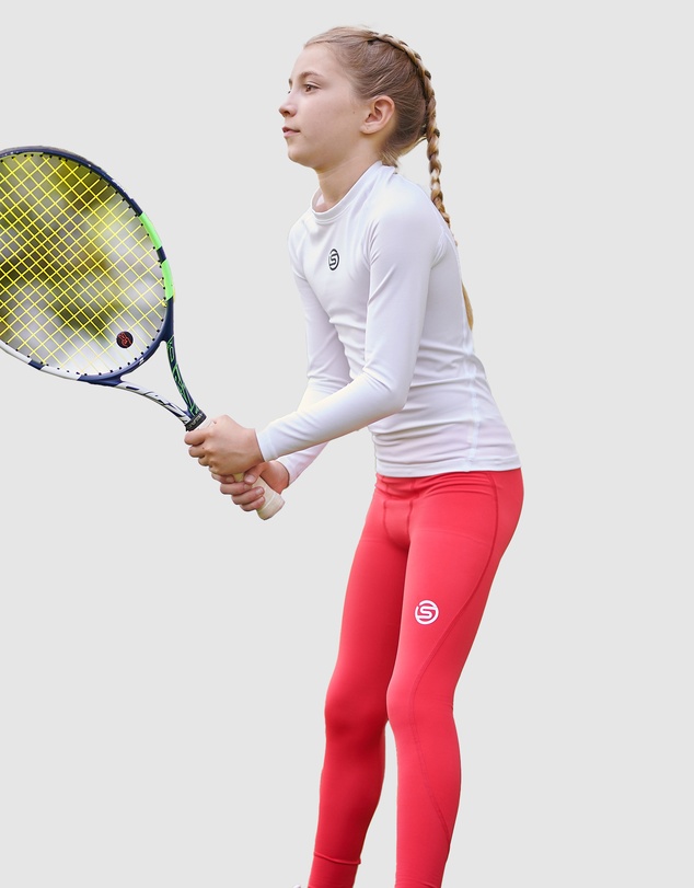 SKINS - Youth Compression Long Tights - Red