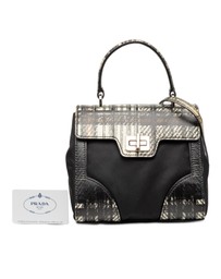 Pre-Loved by Azura Reborn - Pre-Loved Tartan Saffiano Trimmed Tessuto Satchel