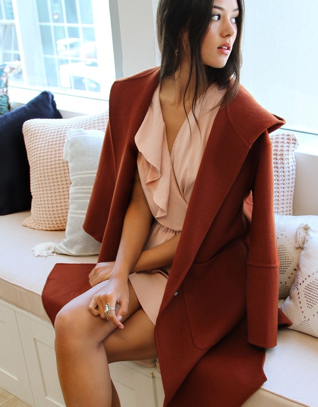 Belle & Bloom - Walk This Way Wool Blend Hooded Coat