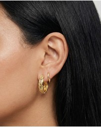 HOUSE OF SLANI - Dainty Wavy Ingrid Gold Hoops