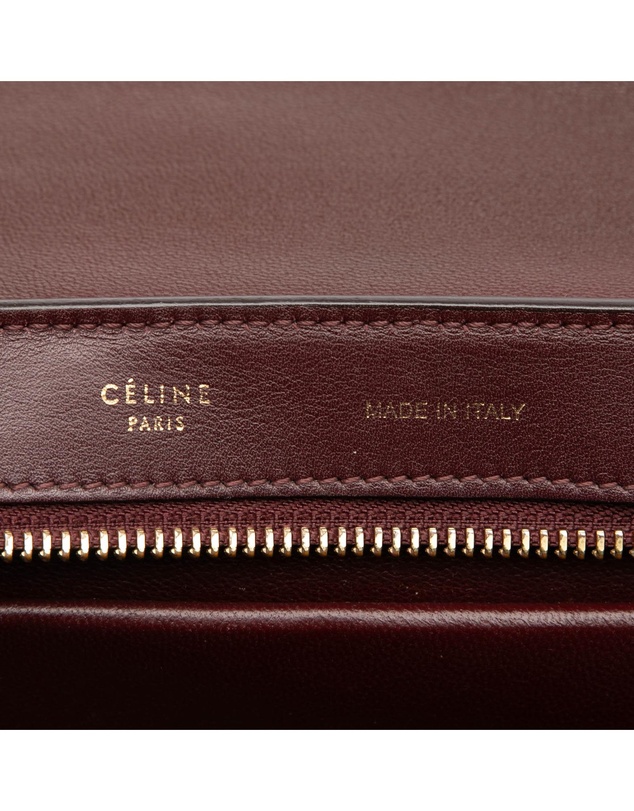 CELINE - Pre-Loved Small Tricolor Leather Trapeze Satchel