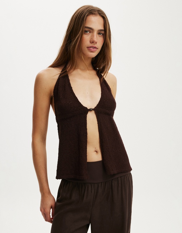 Cotton On - Textured Tie Front Knit