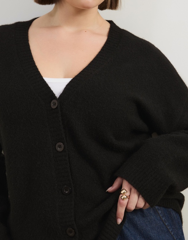 Atmos&Here Curvy - Tiana Fluffy Knit Cardigan