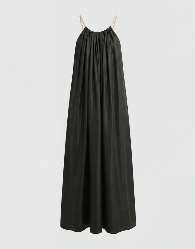 BONDI BORN - Como Tie-Neck Maxi Dress - Forest