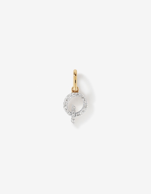 Michael Hill - Diamond Letter Q Initial Pendant in 10kt Yellow Gold