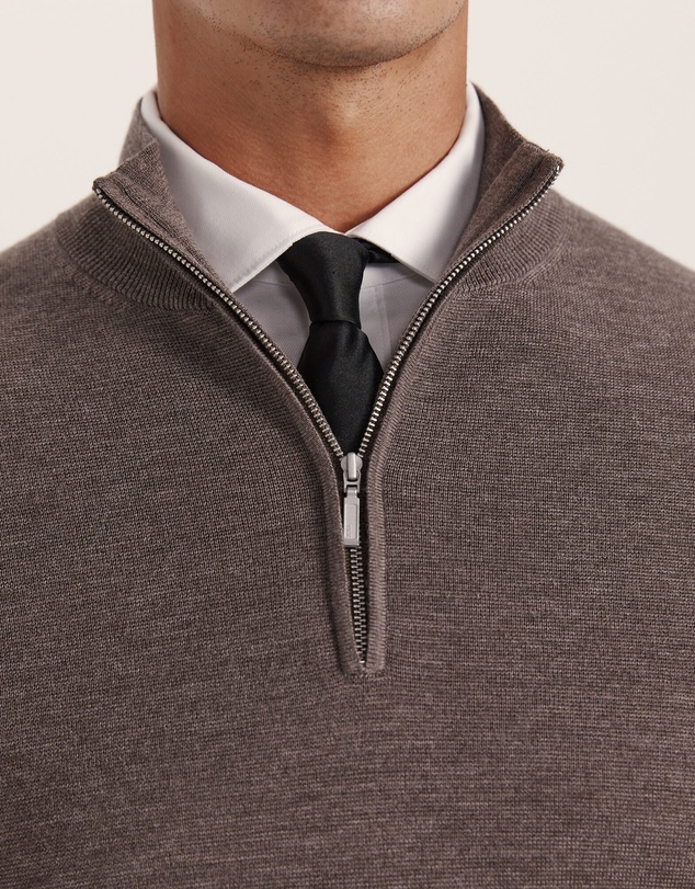 SABA - Franklin Quarter Zip Wool Knit Polo