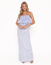 Petal & Pup - Jennings Lace Maxi Skirt - Blue Sequin