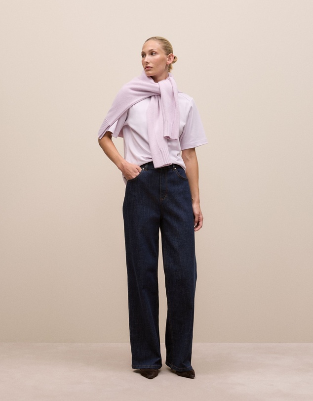 Trenery - Cotton Modal Interlock T-shirt in Lilac