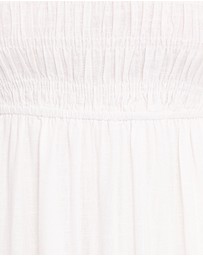 Petal & Pup - Emari Puff Sleeve Mini Dress - White