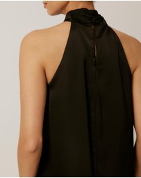 Tussah - Ruby Satin Halter Top