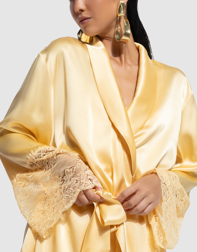 GINIA - Silk Lace Robe