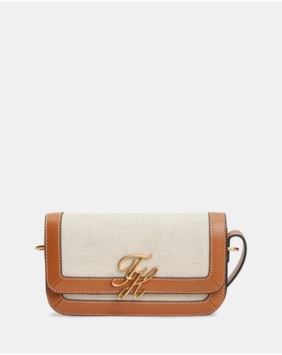 Tommy Hilfiger - Script Canvas Flap Crossbody Bag