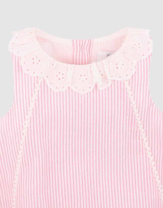 Bebe by Minihaha - Willa Stripe Lace Collar Bodysuit - Babies