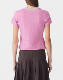 Bassike - Contrast Raw Edge Baby T-Shirt