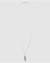 Kuzzoi - ICONIC EXCLUSIVE - Necklace Feather Bird Oxide 925 Sterling Silver