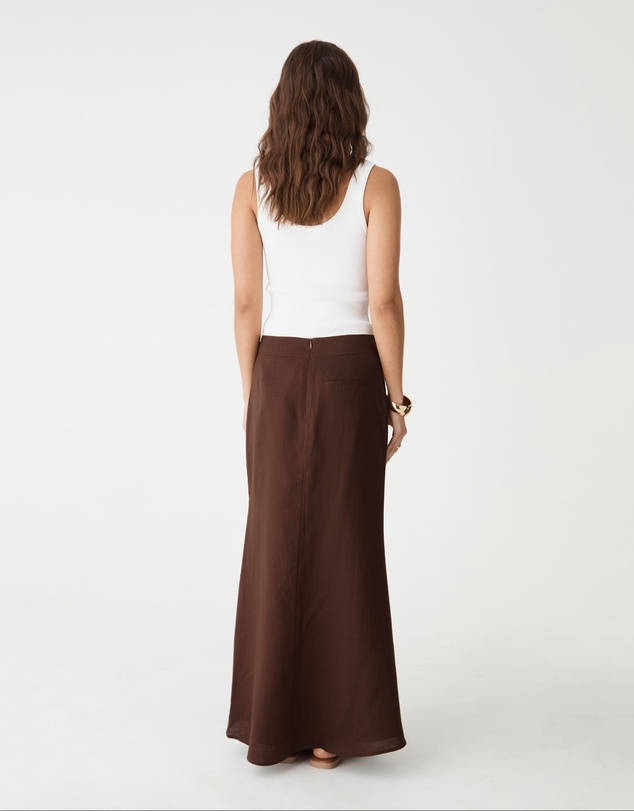 Forcast - Amelia Linen Blend Maxi Skirt