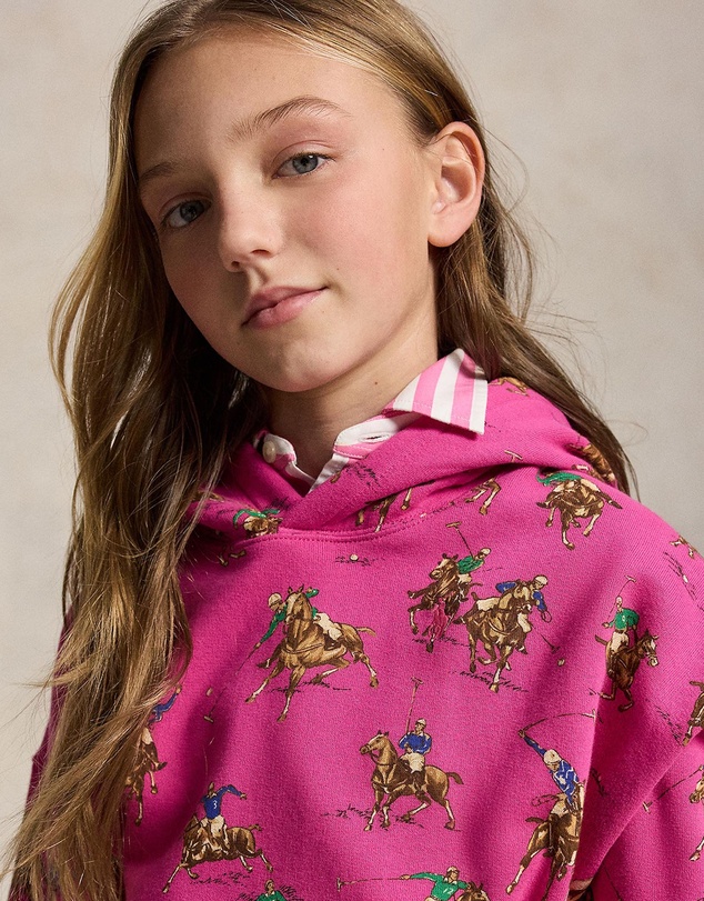 Polo Ralph Lauren - Equestrian-Print Fleece Hoodie - Babies-Teens