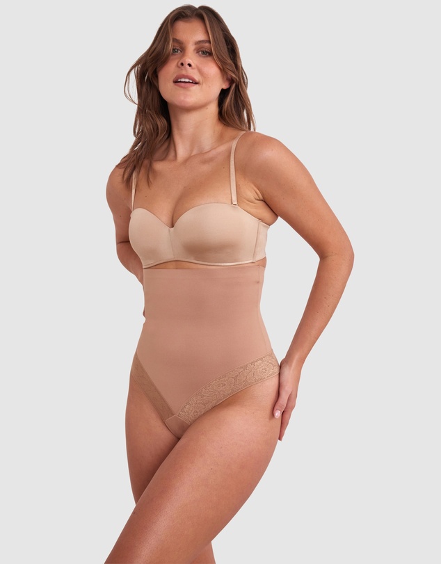 Bras N Things - Luxe Solutions Control High Waisted V String - Nude 3
