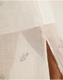 Atmos&Here - Embroidered Sheer Maxi Dress