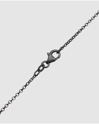 Kuzzoi - ICONIC EXCLUSIVE - Necklace Cross Pendant Oxidized Massive 925 Sterling Silver