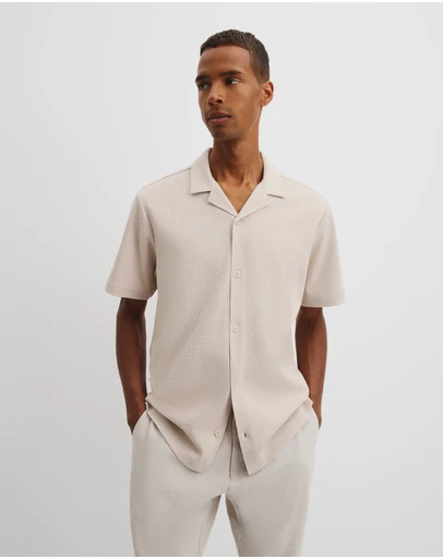 Country Road - Australian Cotton Textured Short Sleeve Shirt