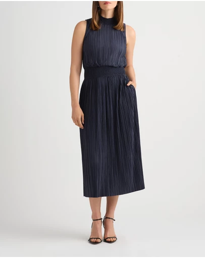 David Lawrence - Tauri Pleat Jersey Dress