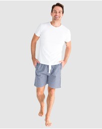 Sant And Abel - Men's Hepburn Gingham Navy Sleep Shorts