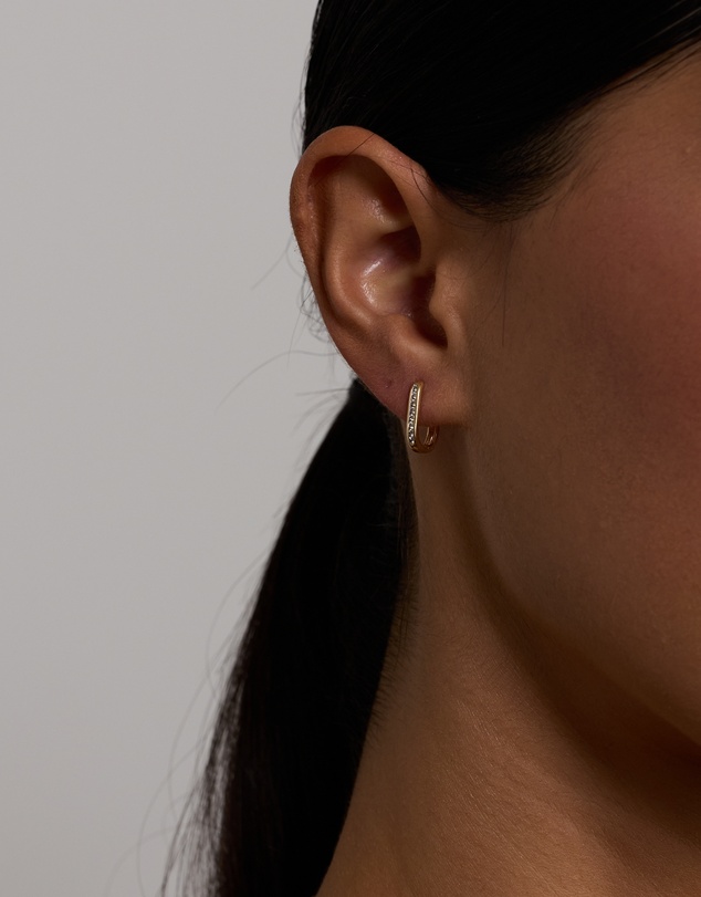 Michael Hill - Huggies with 0.22 Carat TW of Diamonds in 10kt Yellow Gold