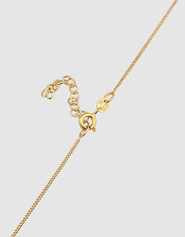 Elli Jewelry - Necklace Choker Flower Nature 925 Sterling Silver Gold-Plated