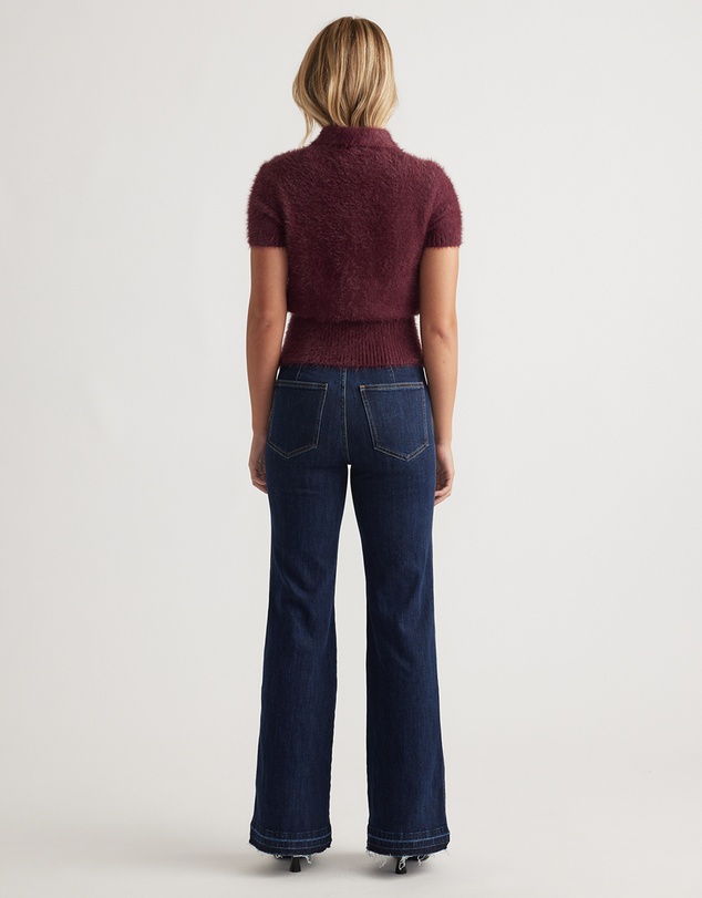 Decjuba - Rosie Fluffy Knit Polo Tee