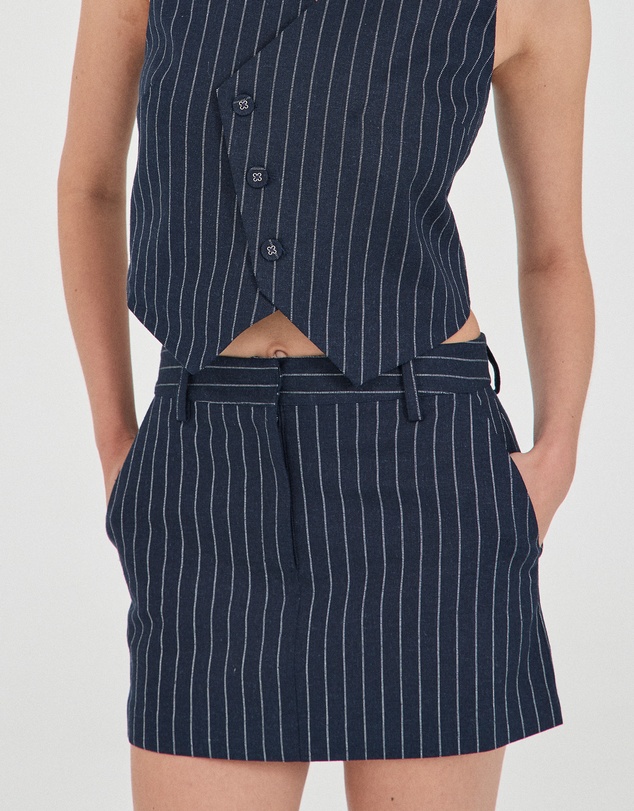 FRIEND of AUDREY - Jayden Stripe Mini Skirt