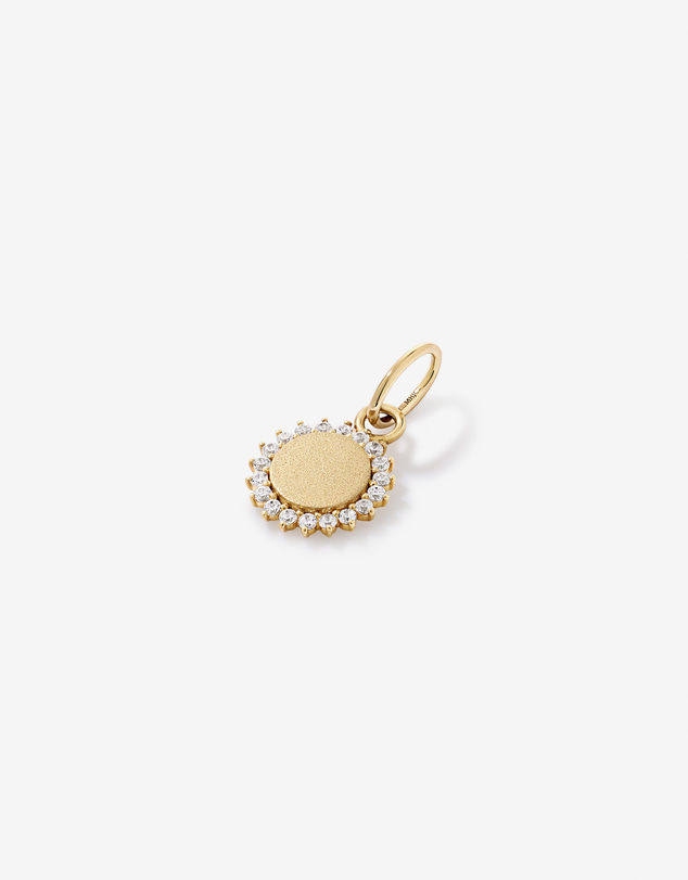 Michael Hill - Engravable Sun Micro Pendant with Cubic Zirconia in 10kt Yellow Gold