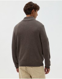 AERE - Merino Wool Quarter Zip Sweater