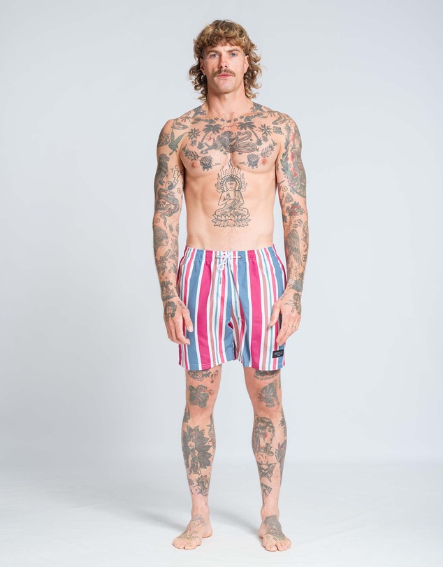 Vacancy Co - Candy Stripe Swim Short