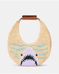 Staud - Moon Raffia Tote Bag