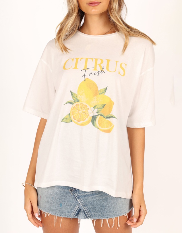Petal & Pup - Citrus Tee - White
