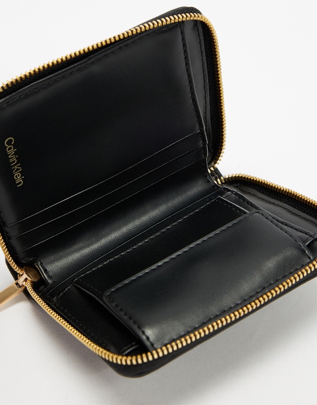 Calvin Klein - Emblem Allover Print Square Zip Around Wallet