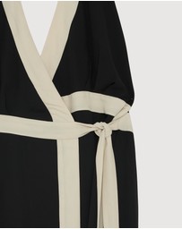 Revibe - Repaired BY JOHNNY. Azaria Wrap Mini Dress - AU 12
