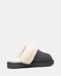 EVERAU - Australian Shepherd Ugg Muffin Slipper Cow Suede Upper House Shoes