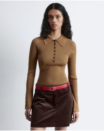 & Other Stories - Rib-Knit Polo Shirt